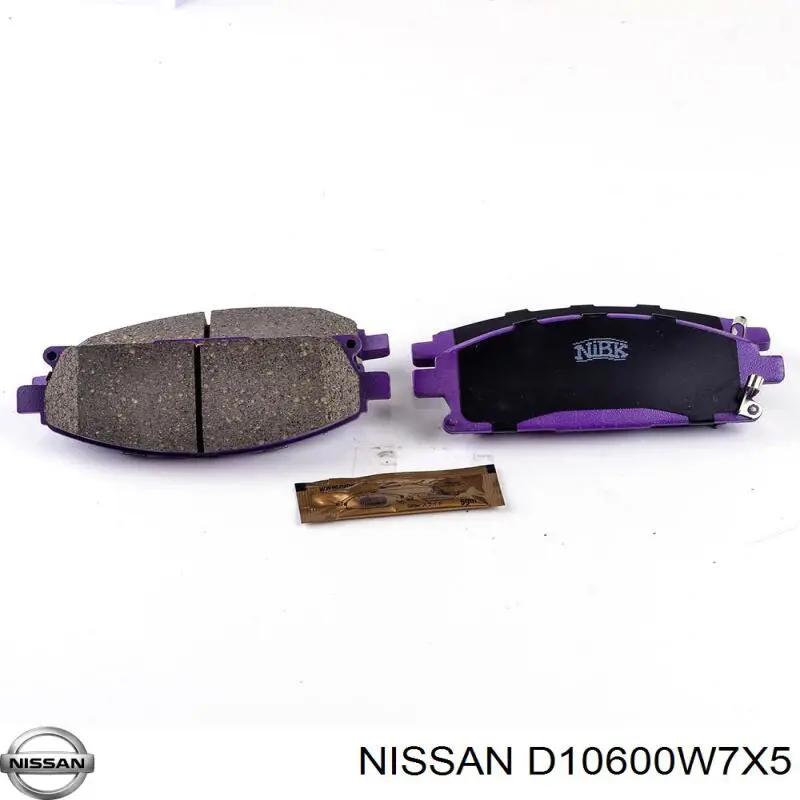 D10600W7X5 Nissan/Infiniti Передні гальмівні колодки