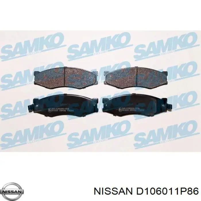 D106011P86 Nissan/Infiniti Передні гальмівні колодки