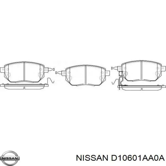 Купити D10601AA0A Nissan/Infiniti Колодки гальмівні передні, дискові