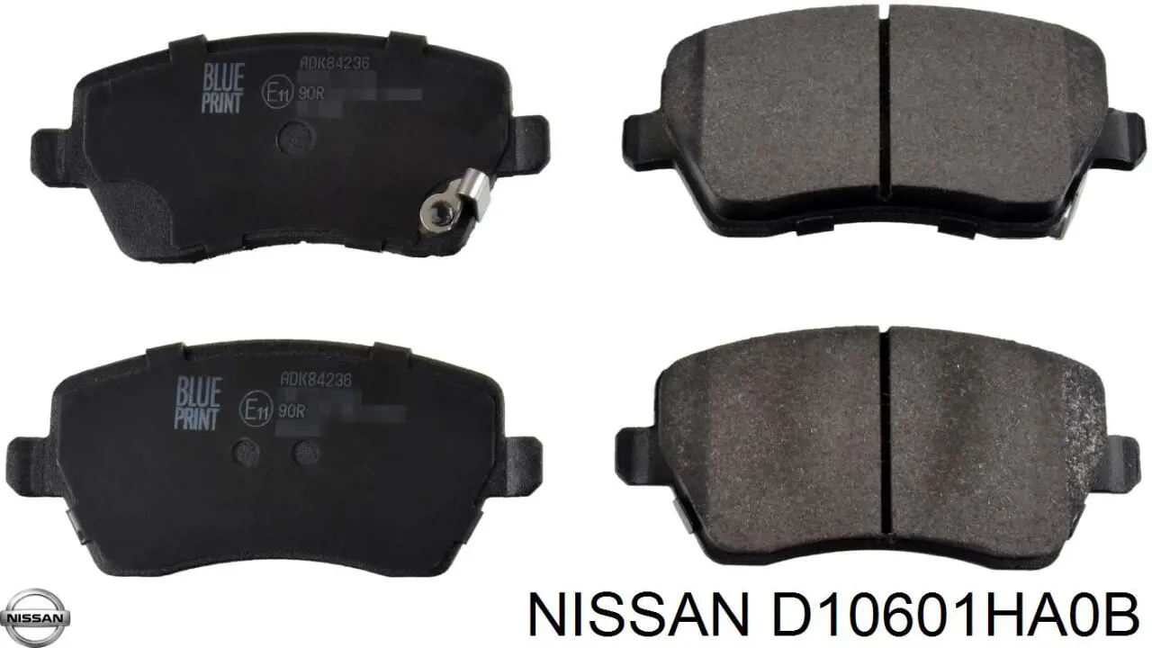D10601HA0B Nissan/Infiniti Передні гальмівні колодки