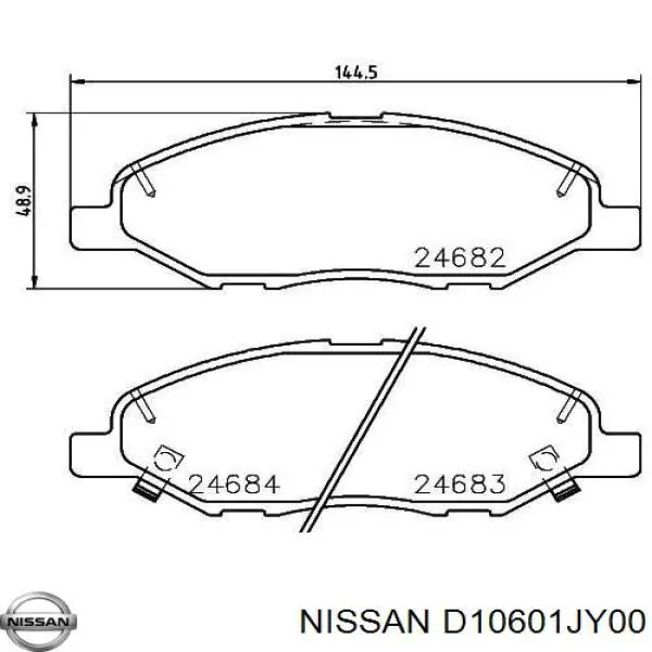 Купити D10601JY00 Nissan/Infiniti Колодки гальмівні передні, дискові