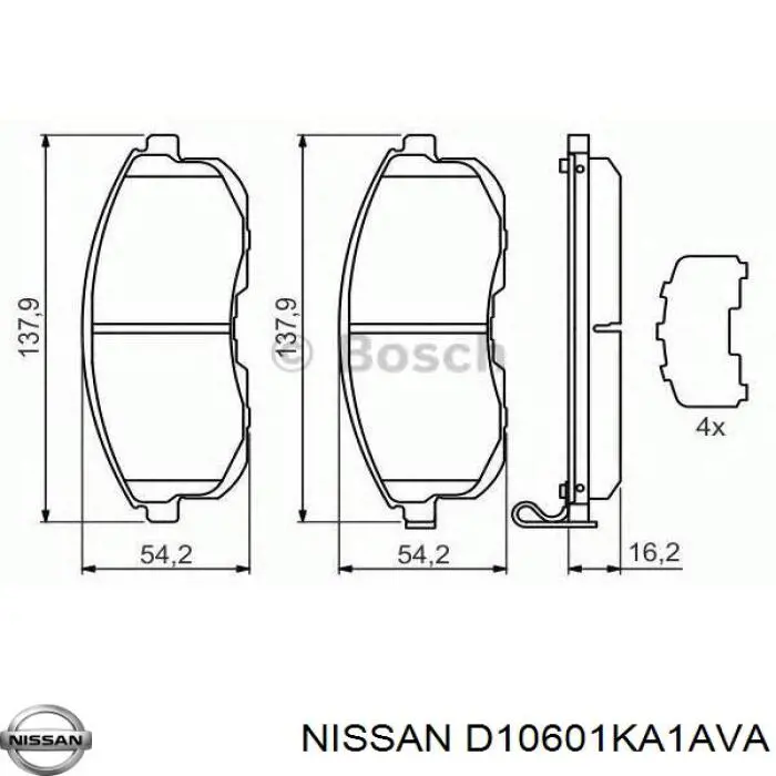  Nissan/Infiniti D10601KA1AVA ціна, від 60.44 USD