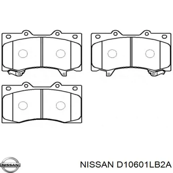 D10601LB2A Nissan/Infiniti Передні гальмівні колодки
