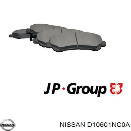 Купити D10601NC0A Nissan/Infiniti Колодки гальмівні передні, дискові