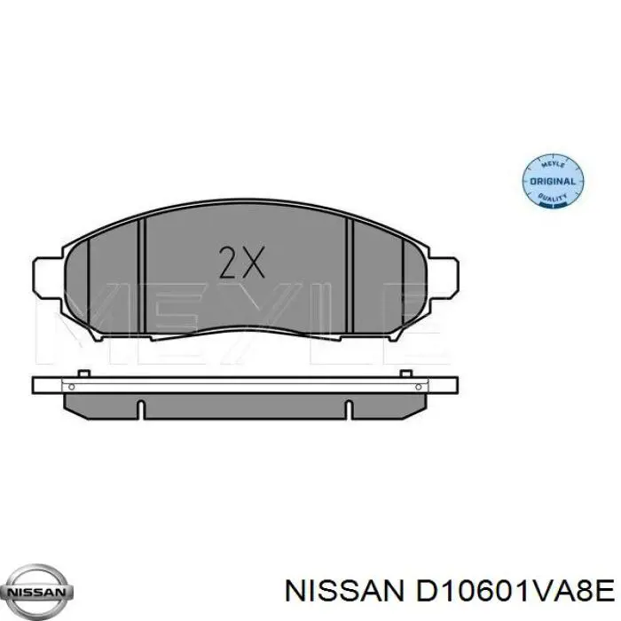 Гальмівні колодки Nissan/Infiniti D10601VA8E ціна, від 27.49 USD
