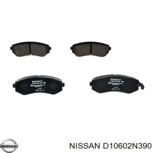 Купити D10602N390 Nissan/Infiniti Колодки гальмівні передні, дискові