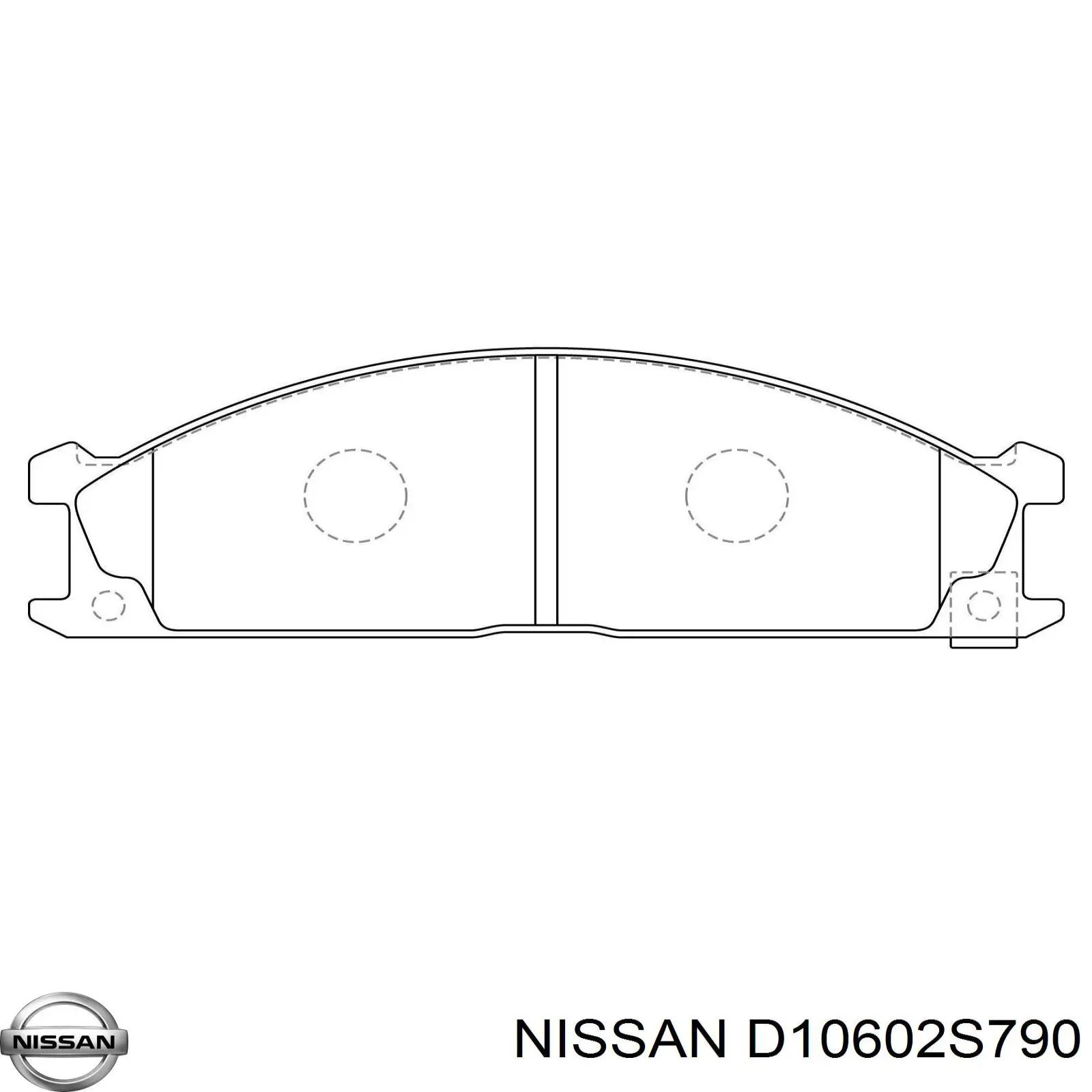 Колодки гальмівні передні, дискові D10602S790 Nissan