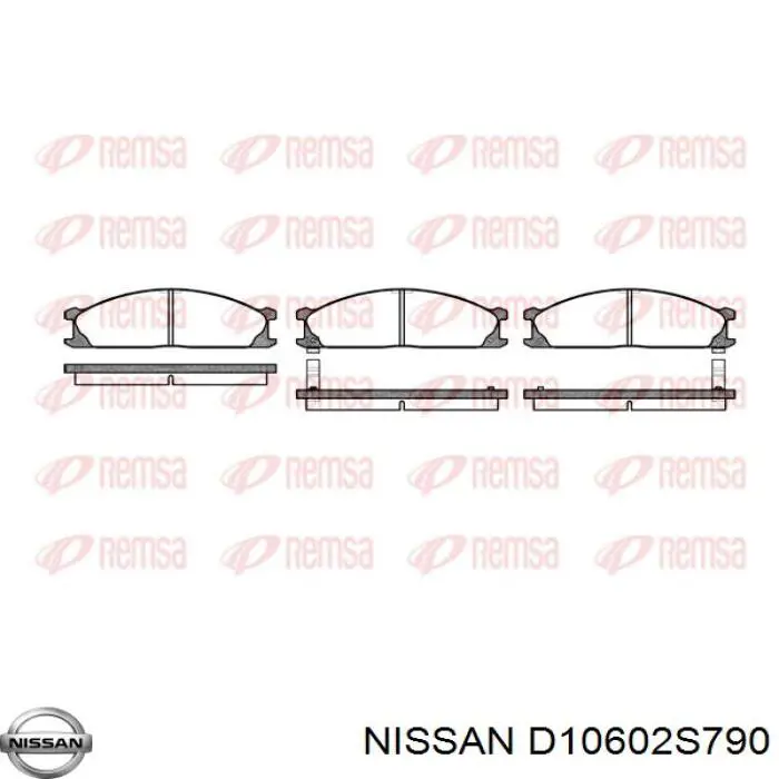 Гальмівні колодки Nissan/Infiniti D10602S790 ціна, від 24.54 USD
