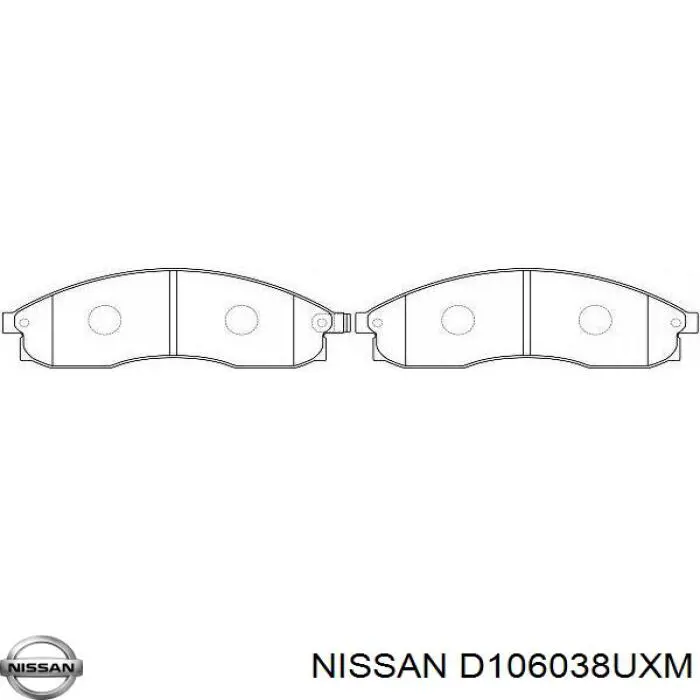 D106038UXM Nissan/Infiniti Передні гальмівні колодки