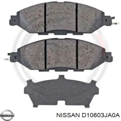 Передні тормозні колодки D10603JA0A Nissan/Infiniti