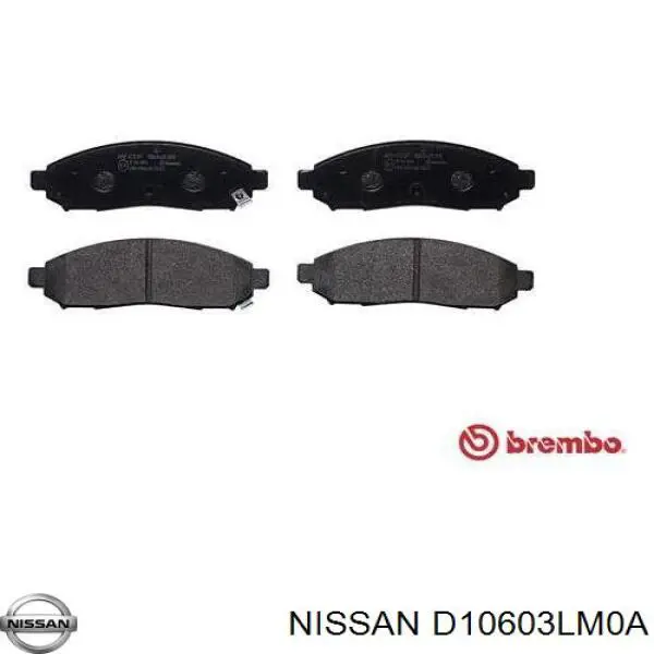 Гальмівні колодки Nissan/Infiniti D10603LM0A ціна, від 26.60 USD