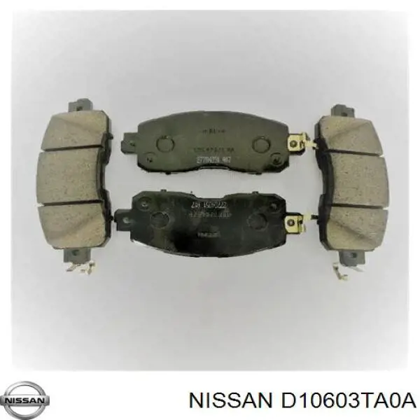 D10603TA0A Nissan колодки гальмівні передні, дискові