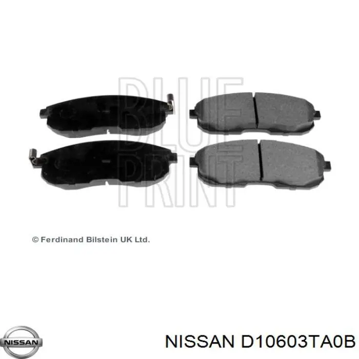 Передні тормозні колодки D10603TA0B Nissan/Infiniti