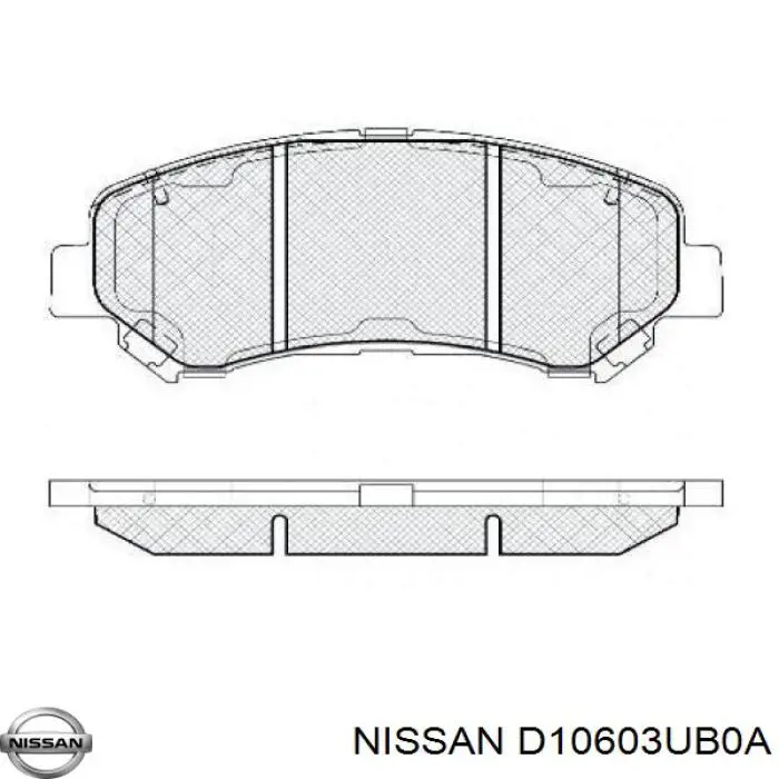 Купити D10603UB0A Nissan/Infiniti Колодки гальмівні передні, дискові