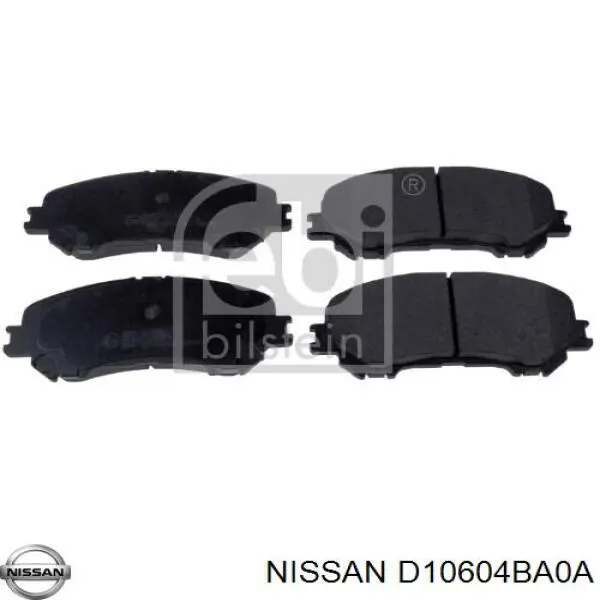 Купити D10604BA0A Nissan/Infiniti Колодки гальмівні передні, дискові