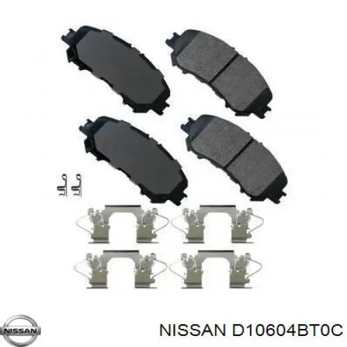 Гальмівні колодки Nissan/Infiniti D10604BT0C ціна, від 25.96 USD