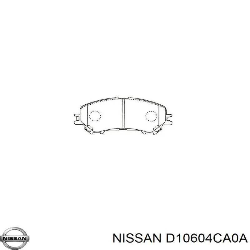 Купити D10604CA0A Nissan/Infiniti Колодки гальмівні передні, дискові