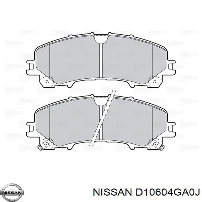 Гальмівні колодки Nissan/Infiniti D10604GA0J ціна, від 41.78 USD