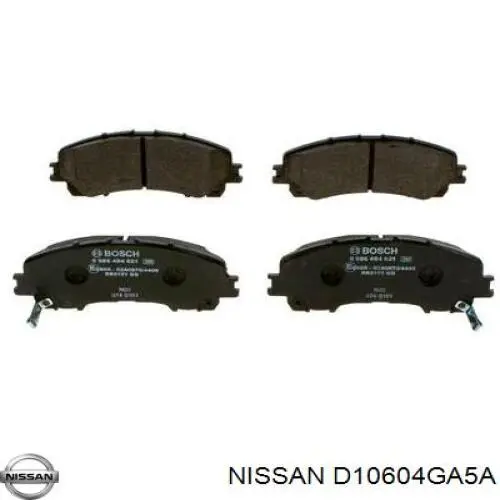 Колодки гальмівні передні, дискові D10604GA5A Nissan