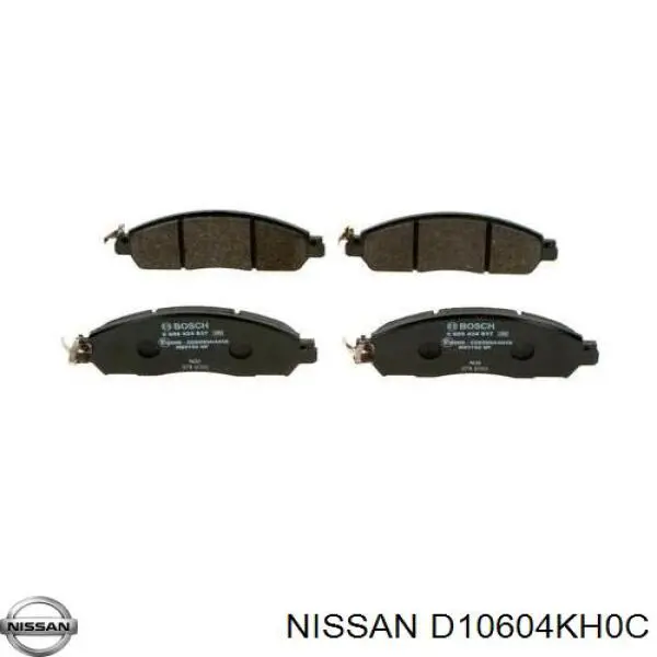 D10604KH0C Nissan колодки гальмівні передні, дискові