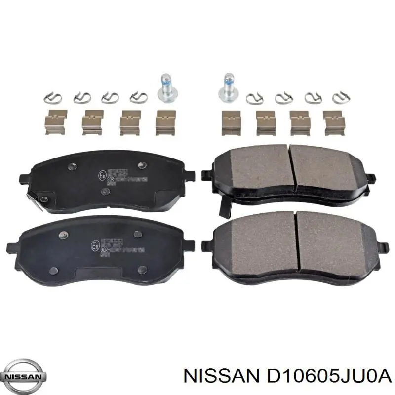 D10605JU0A Nissan колодки гальмівні передні, дискові