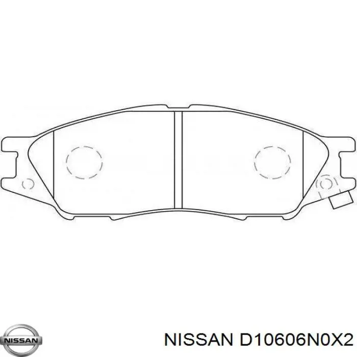 Колодки гальмівні передні, дискові D10606N0X2 Nissan