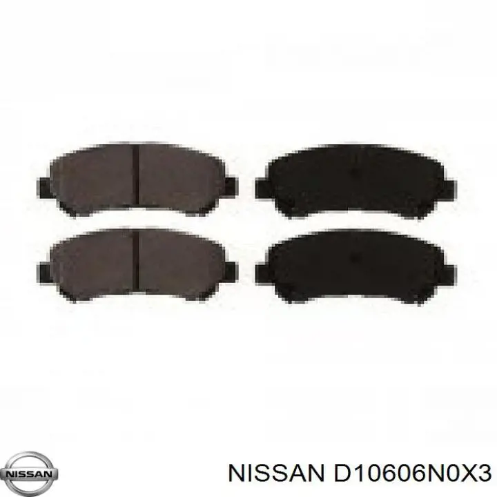 Гальмівні колодки Nissan/Infiniti D10606N0X3 ціна, від 16.14 USD