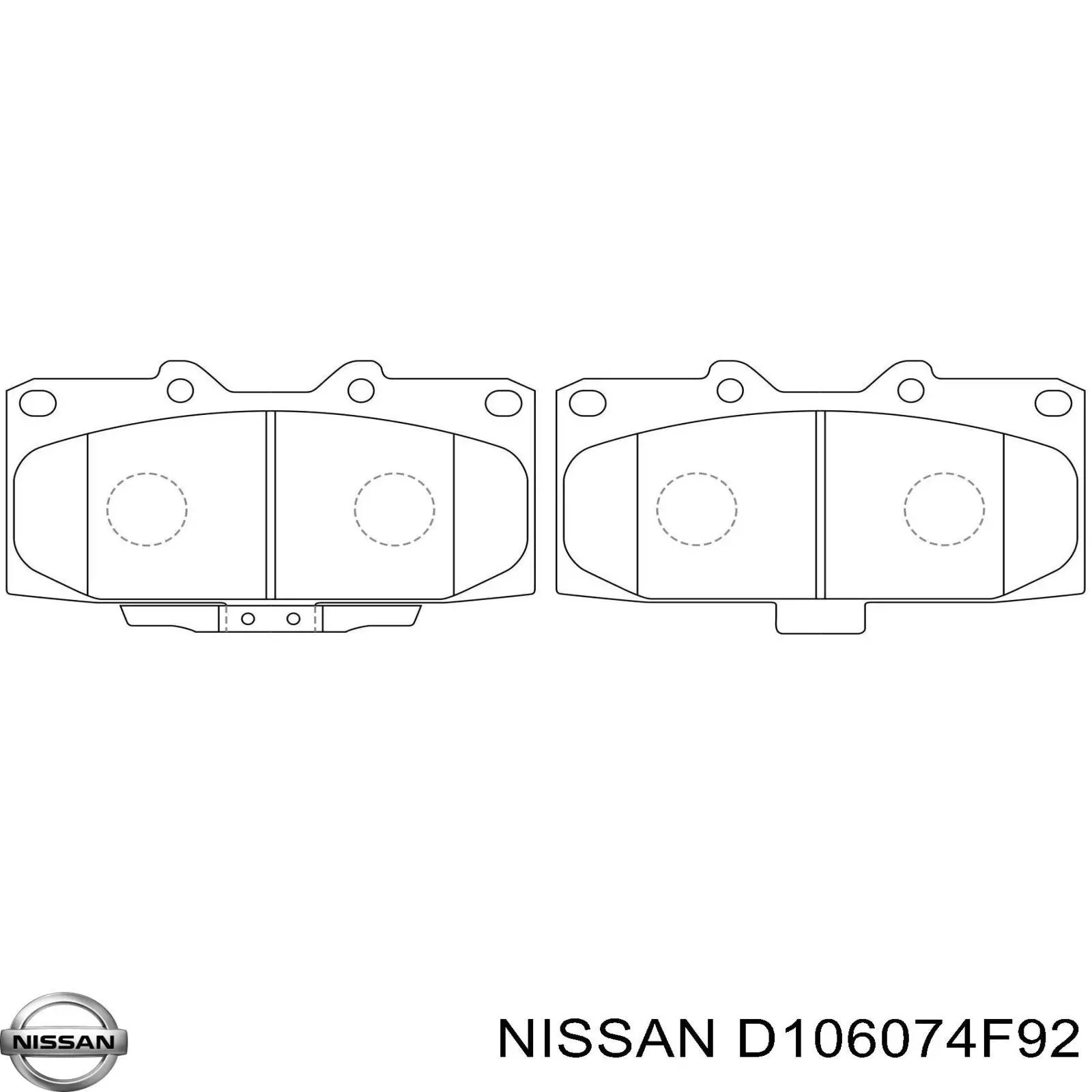 D106074F92 Nissan/Infiniti Передні гальмівні колодки