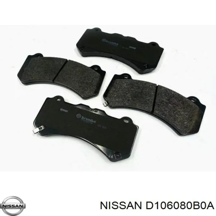 Купити D106080B0A Nissan/Infiniti Колодки гальмівні передні, дискові