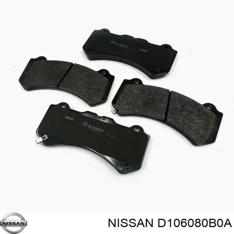 D106080B0A Nissan/Infiniti Передні гальмівні колодки