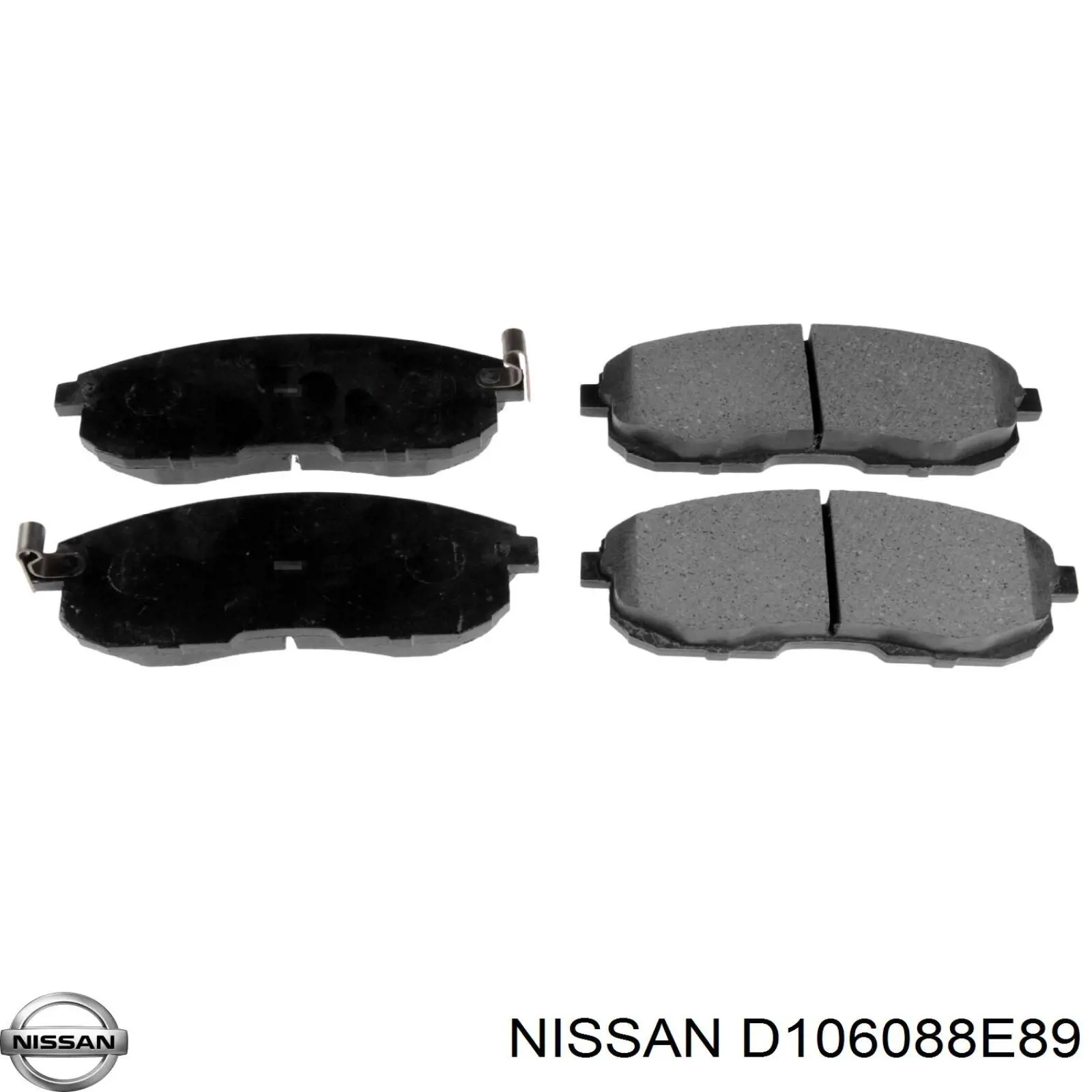 Колодки гальмівні передні, дискові D106088E89 Nissan