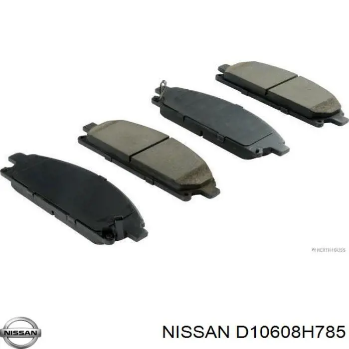 Колодки гальмівні передні, дискові D10608H785 Nissan