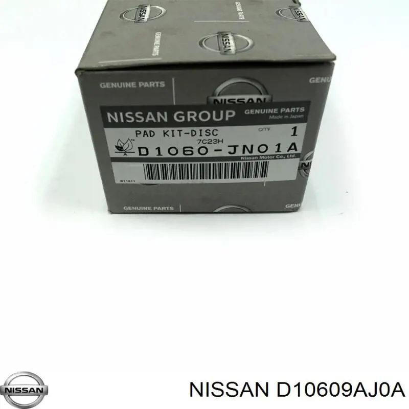 Колодки гальмівні передні, дискові D10609AJ0A Nissan