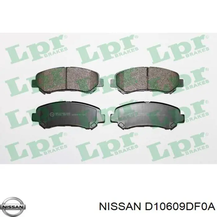 D10609DF0A Nissan/Infiniti Передні гальмівні колодки