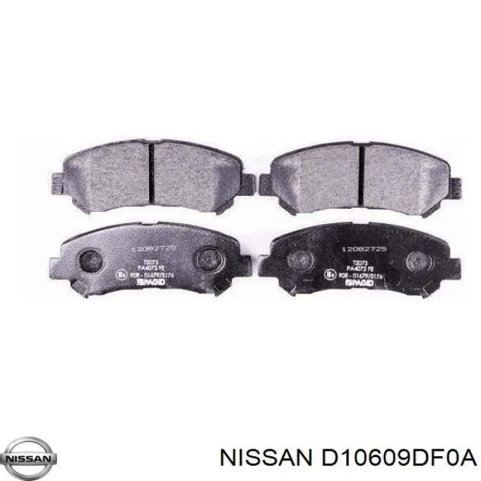 Купити D10609DF0A Nissan/Infiniti Колодки гальмівні передні, дискові