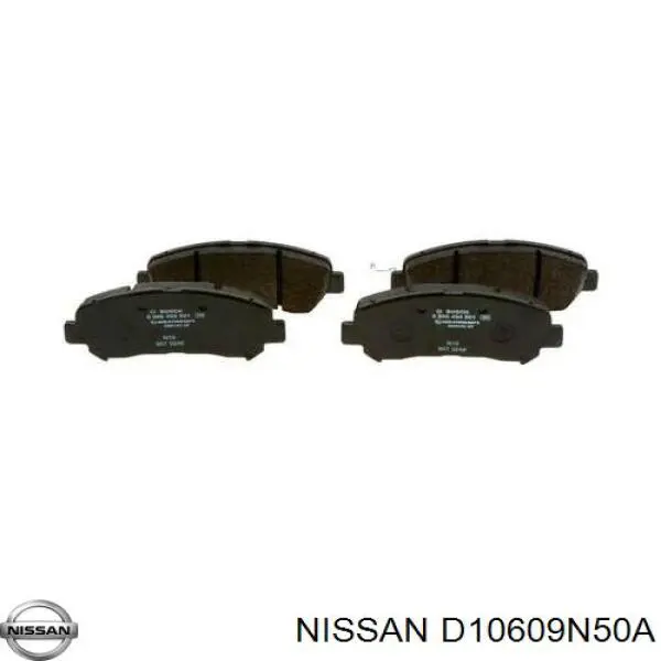 D10609N50A Nissan колодки гальмівні передні, дискові