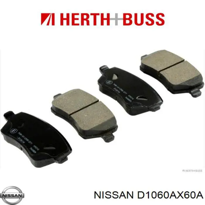 Тормозні колодки Nissan/Infiniti D1060AX60A