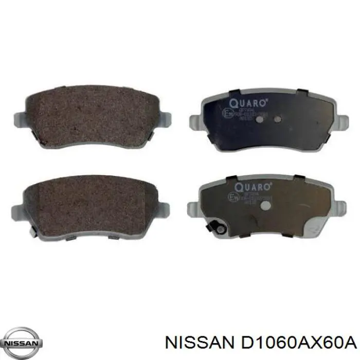 D1060AX60A Nissan/Infiniti Передні гальмівні колодки