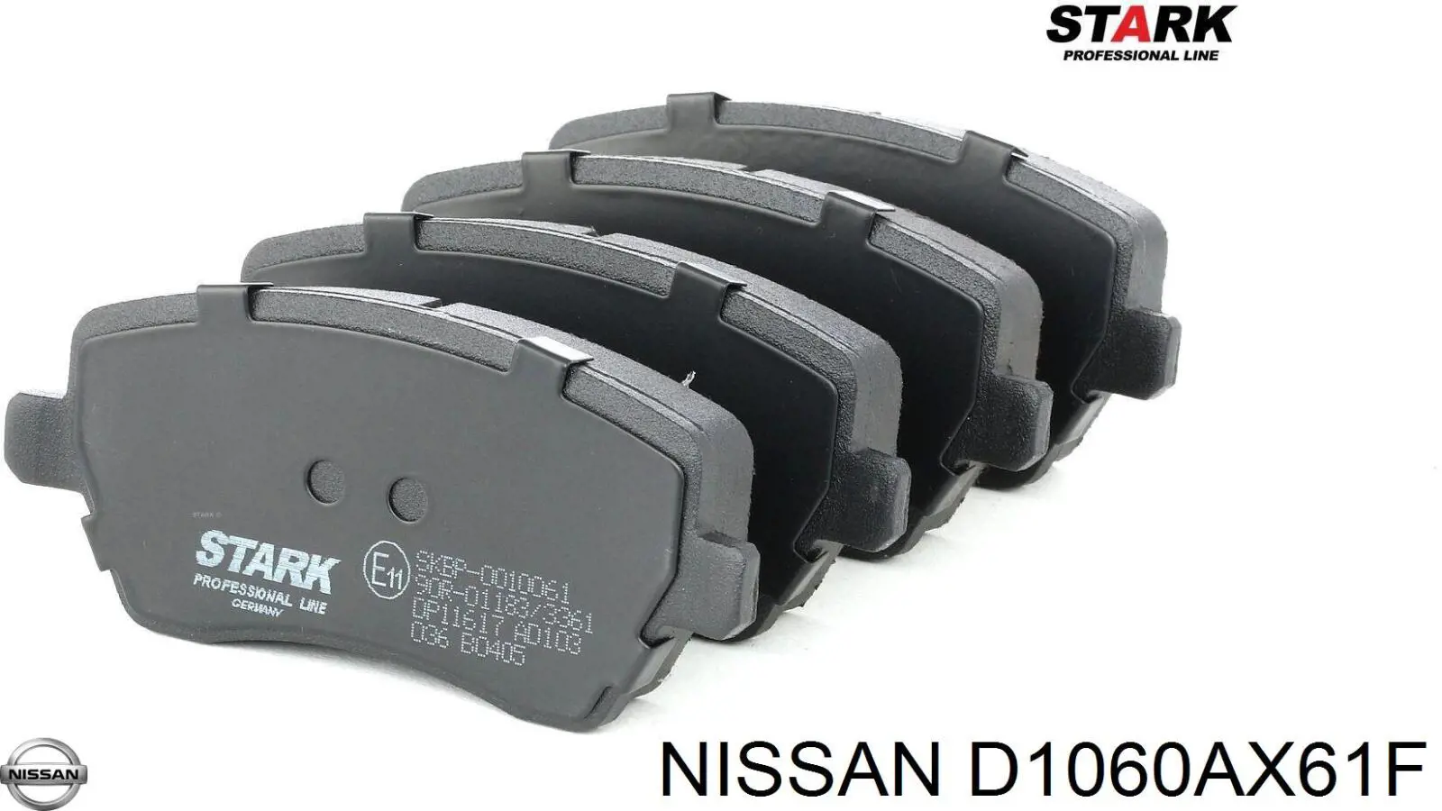 Купити D1060AX61F Nissan/Infiniti Колодки гальмівні передні, дискові
