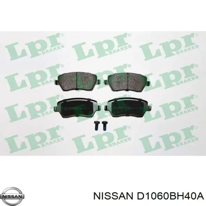 Передні тормозні колодки D1060BH40A Nissan/Infiniti