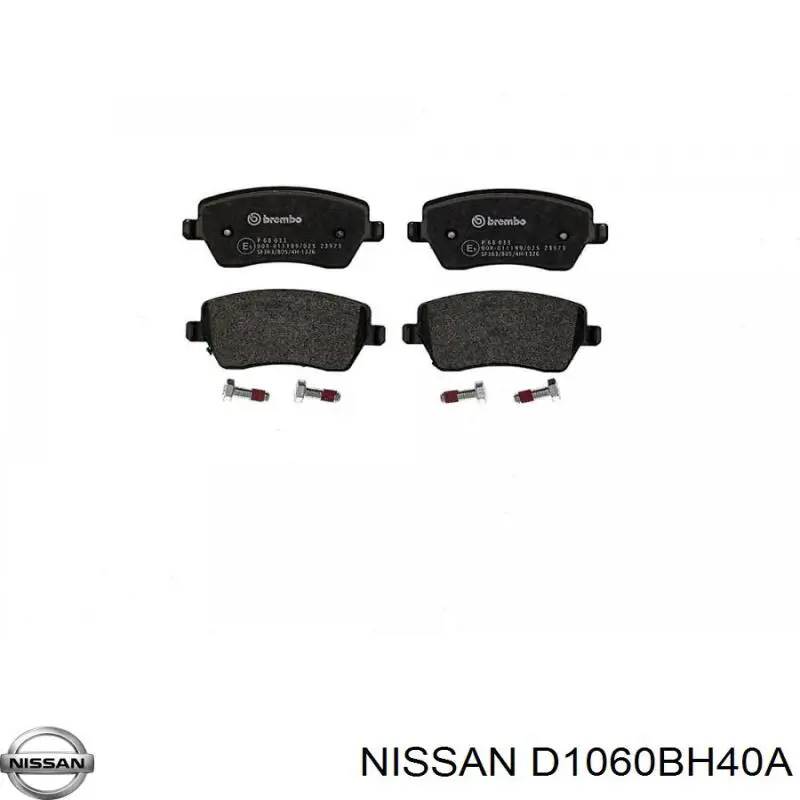 Купити D1060BH40A Nissan/Infiniti Колодки гальмівні передні, дискові