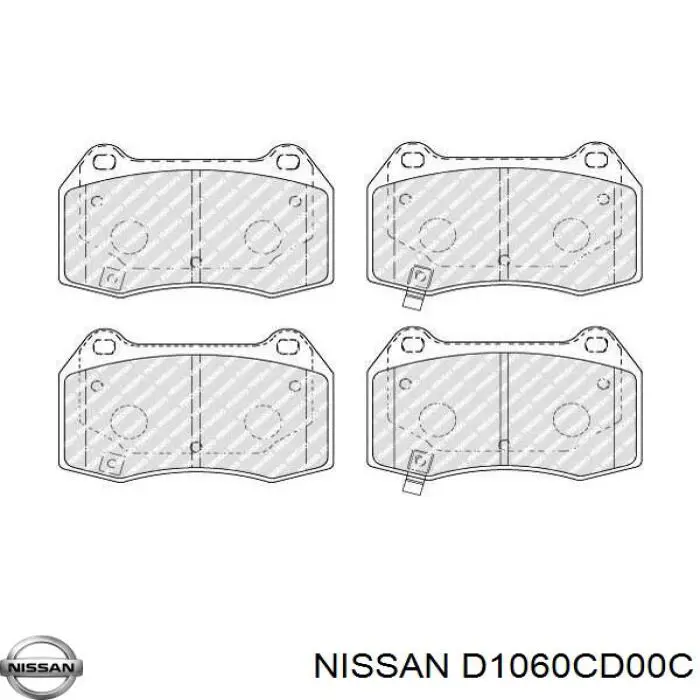 Гальмівні колодки Nissan/Infiniti D1060CD00C ціна, від 36.60 USD