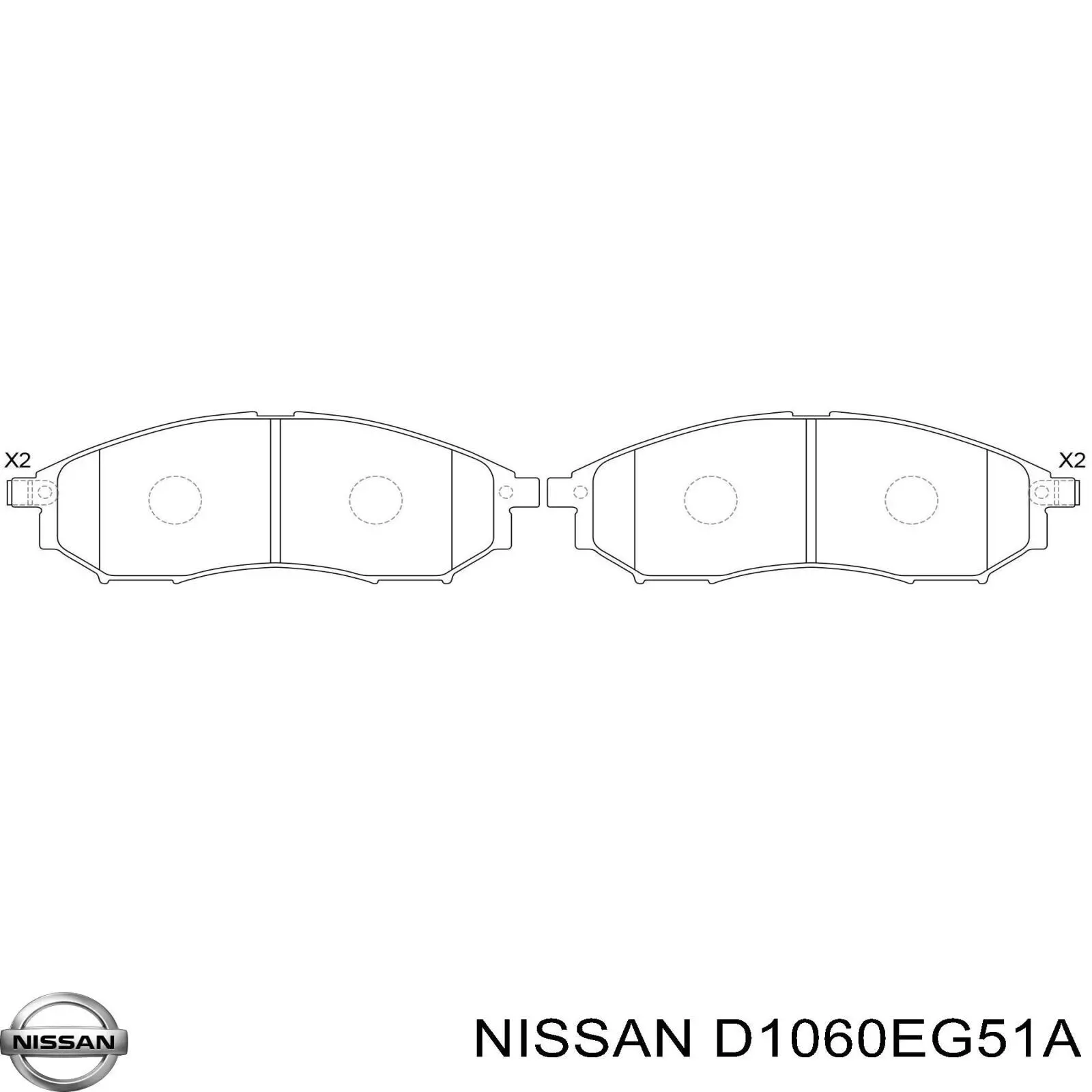 Гальмівні колодки Nissan/Infiniti D1060EG51A ціна, від 28.02 USD