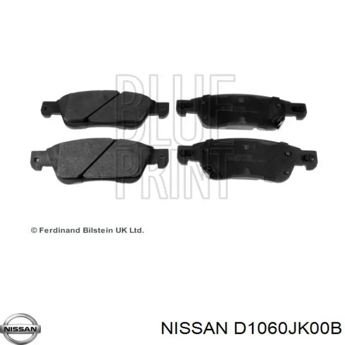 D1060JK00B Nissan/Infiniti Передні гальмівні колодки