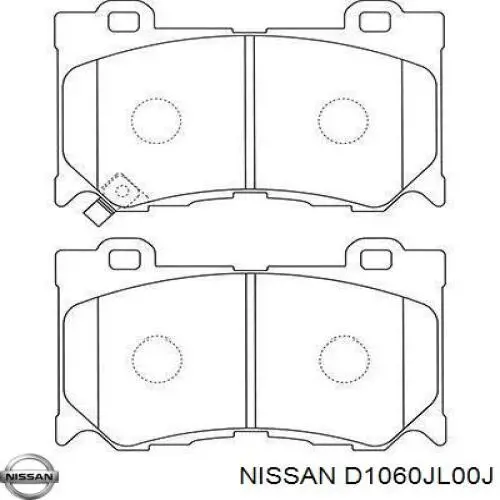 D1060JL00J Nissan/Infiniti Передні гальмівні колодки