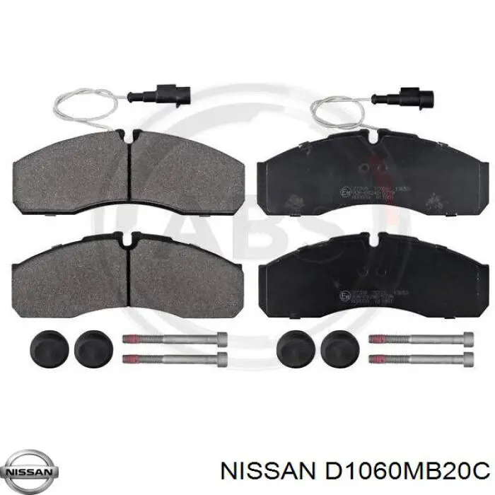 D1060MB20C Nissan/Infiniti Передні гальмівні колодки