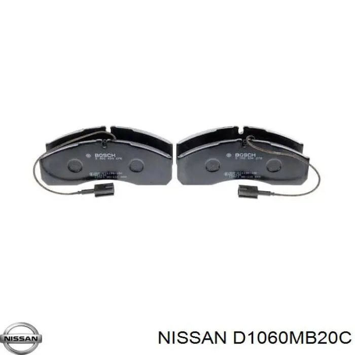 Гальмівні колодки Nissan/Infiniti D1060MB20C ціна, від 28.26 USD