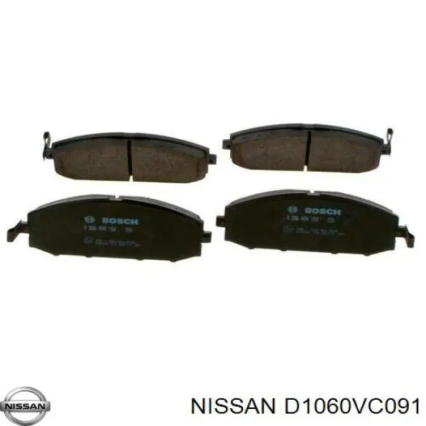 D1060VC091 Nissan колодки гальмівні передні, дискові