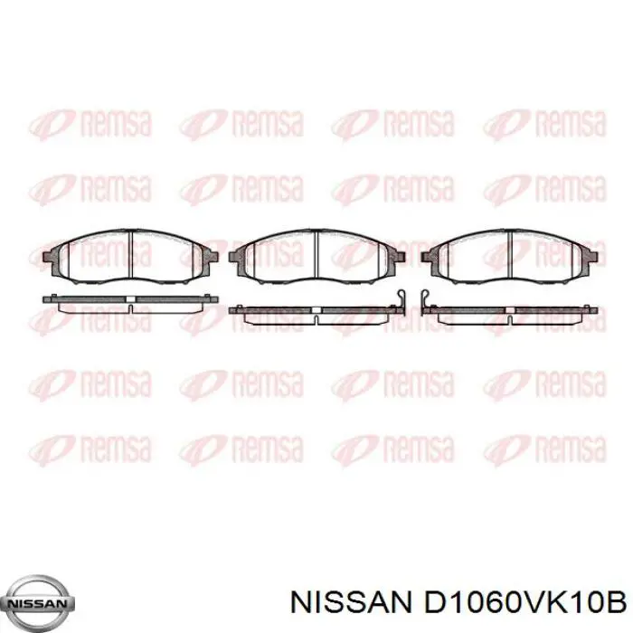 Гальмівні колодки Nissan/Infiniti D1060VK10B ціна, від 25.53 USD