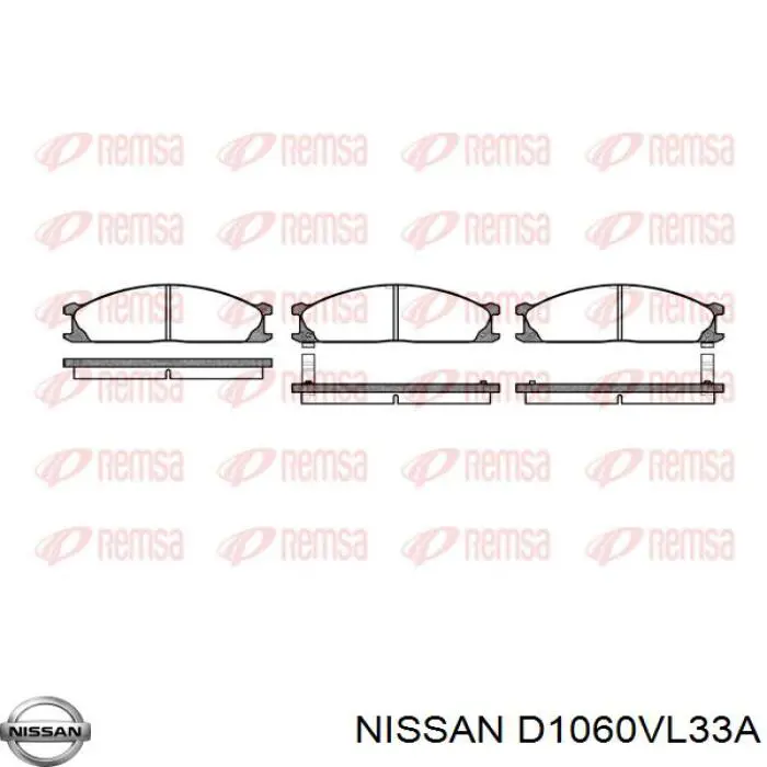 Передні тормозні колодки D1060VL33A Nissan/Infiniti
